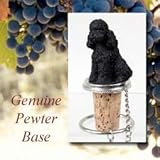 Conversation Concepts Poodle Black Sport Cut Wine Bottle Stopper From