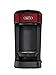 BELLA Scoop One Cup Coffee Maker, 8.5 x 10.3 x 5.1 inches, Red & Stainless Steel