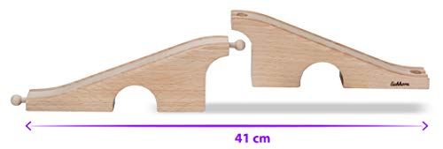 Eichhorn 100001502 - Bahn, Brücke - Durch- und ܜberfahrmöglichkeit - 41 cm, hochwertiges Buchenholz – Bild 6