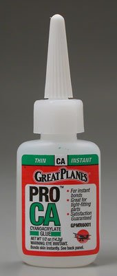 GREAT PLANES Pro CA Glue 1/2 oz Thin GPMR6001