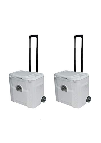 Igloo White 42 Can Marine Quantum Cooler with Wheels (28 Quart/Pack of 2)