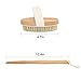 MAGGIFT Removable Natural Boar Bristle Long Handle Body Brush For Dry Skin Brushing, Remove Dead Skin And Toxins, Scrub And Exfoliation Shower Brush Massage Scrubber. Dry Skin Body Brush, 16 inch