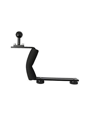 Minifocus Diving Photography Handle Tray Bracket Aluminum Alloy Single Handle Underwater Grip Mount Handheld Stabilizer Clamp Mount with Ball Adapter for Camera Housing