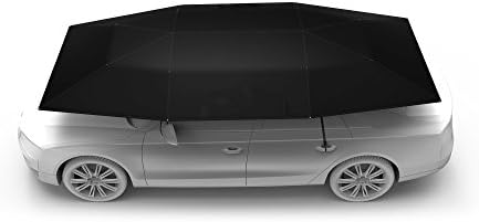 Car Umbrella with Wireless Remote Control Automatic Folded Car Tent Durable Nylon Oxford Cloth Portable Auto Protection Shelter Car Hood (black)