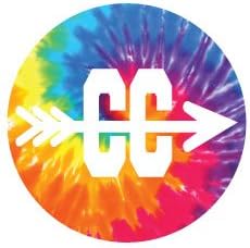 Cross Country 3" Colored Round Decal - Tie-Dye