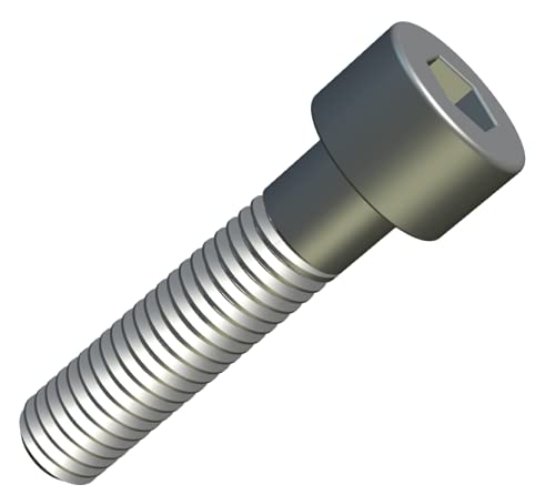 Cylinder Head Cap Screws M6 Strength Steel Class 8.8 (Pack of 25) Zinc Plated Hex Hexagon Allen Socket Bolts Thread Fasteners Cylindrical for Wood Furniture Outdoor Heavy Duty DIN912 (6mm x 25mm)