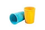 Kinderville Bigger Bites Silicone Cups, Set of 2 in Blue/Orange