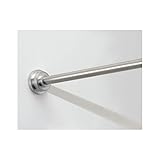 iDesign Astor Metal Tension Rod, Adjustable Customizable Curtain Rod for Bathtub, Shower Stall, Closet, Doorway, 26-42 Inches, Brushed Stainless Steel