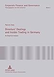 Image de Directors’ Dealings and Insider Trading in Germany: An Empirical Analysis (Corporate Finance and Governance)