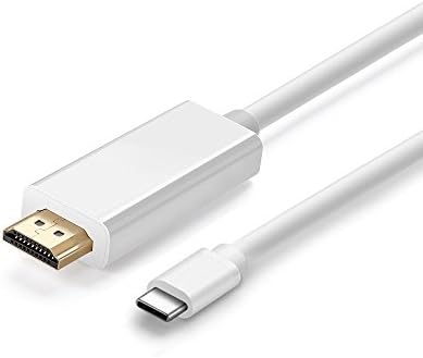 Jmday 6Feet USB 3.1 Type C/Thunderbolt 3 Port to HDMI 4K 30hz UHD Cable for Samsung Galaxy S8 +/LG g5/Apple Macbook/Google/Dell/Lenovo/Acer/ASUS/HP PC