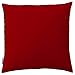 JinStyles Solid Red Cotton Canvas Decorative Throw Pillow Cover (Christmas Red, 18 x 18)
