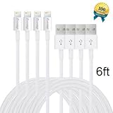 EverDigi 4 Pack 6FT iPhone Lightning Cable Cord USB Charging Cable Cord Charger for iphone SE ,6s, 6s plus, 6plus, 6, 5s 5c 5, iPad Mini, Air, iPad5, iPod. Compatible with iOS9.