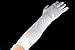 Yabber Satin Elbow Length Opera Gloves | White | for Bride | Bride's Maid | Wedding | Halloween Costume - Womens