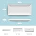 Krockery Rectangular Porcelain Platters/Trays for Parties - 10 Inch, Set of 4