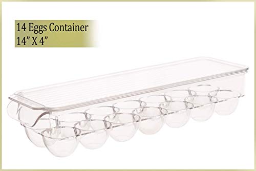 StorageMaid Stackable Storage Fridge Bins - Refrigerator Organizer Bins for Fridge, Freezer, Pantry And Kitchen. Includes Bonus Magnetic Dry-Erase Whiteboard & Markers Set (9-Piece Set) - Thumbnail 5