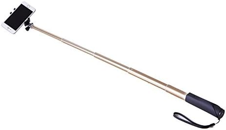 Selfie Stick for iPhone &amp; Android Smartphones Aluminum Extendable Monopod with Adjustable Phone Holder &amp; Built-in Bluetooth Remote Shutter (grey)