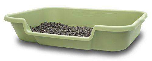 KittyGoHere Litter Box, Recommended for Senior Cats that can't cope with a traditional litter box. NEW light green color. MADE IN THE USA 24