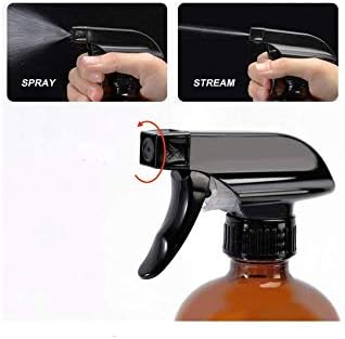 VASANA 1PCS 500ML 17OZ Empty Refillable Glass Fine Mist Spray Bottle with Black Trigger Great for Cosmetic Essential Oils Homemade Cleaning Products Aromatherapy - Image 4