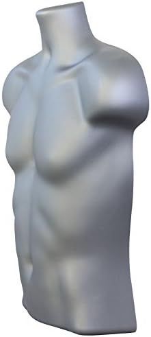 Adult Male Hanging Silver Body Form Display Mannequin Body Form