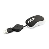 TOOGOO Black Mini Retractable USB Optical Scroll Wheel Mouse For PC