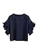 Romwe Women's Zip Back Blouse Ruffle Short Sleeve Tee Top