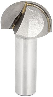 uxcell Carpentary Woodworker 1/2" x 1 1/8" Core Box Router Bit Silver Tone