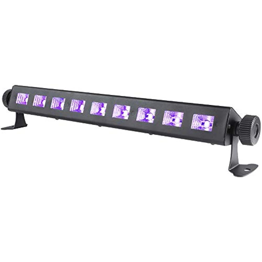 Less Visible LED Blacklight, 27W 385nm UV Light Bar Glow Party Supplies