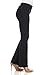 Rekucci Womens Ease Into Comfort Fit Barely Bootcut Stretch Pants (10 Short, Black)