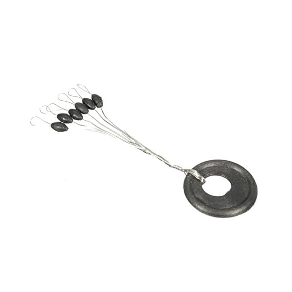 Tanchen-100PcsPack-6-in-1-Cylinder-Shaped-Float-Stop-Fishing-Rubber-Stopper-Bobber-Sinker