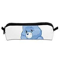 FJSLIE Grumpy Bear Cartoon Oxford Storage Bags Portable Student Pencil Printing Office Stationery Bag Zipper Wallets Makeup Multi-Function Bag