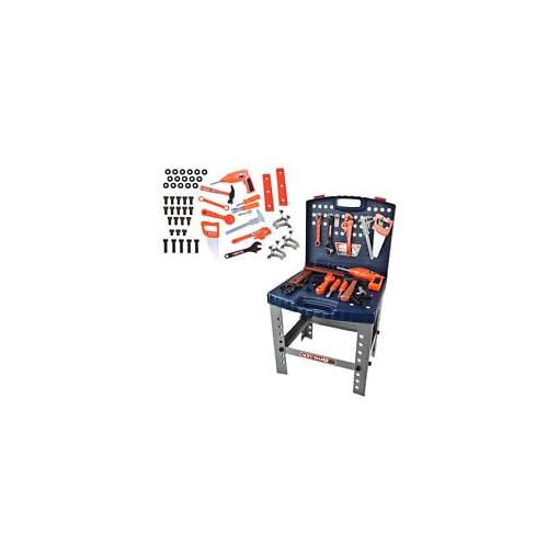 PowerTRC Kids Tool Workbench Set With Electronic Cordless Drill And 11 Pretend Play Construction Tool Accessories - Image 3
