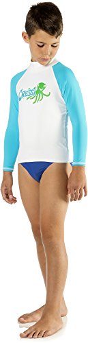 Cressi Boys Octopus Long Rash Guard - Blue, 6 Years