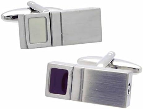 Rectangle Twist Two-tone Cufflinks