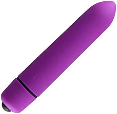 Lucst Passion Pointed Long Bullet Mini AV Teasing Court Single Frequency Color Vibration Bullet AV Massage Stick,Purple