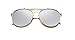 GAMT Polarized Aviator Sunglasses Round Mirrored Colored Lens for Women Gold Frame Silver Lens