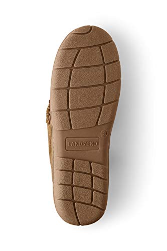 Lands' End Men's Suede Leather Moccasin Slippers Indoor and Outdoor Shoes - Thumbnail 3