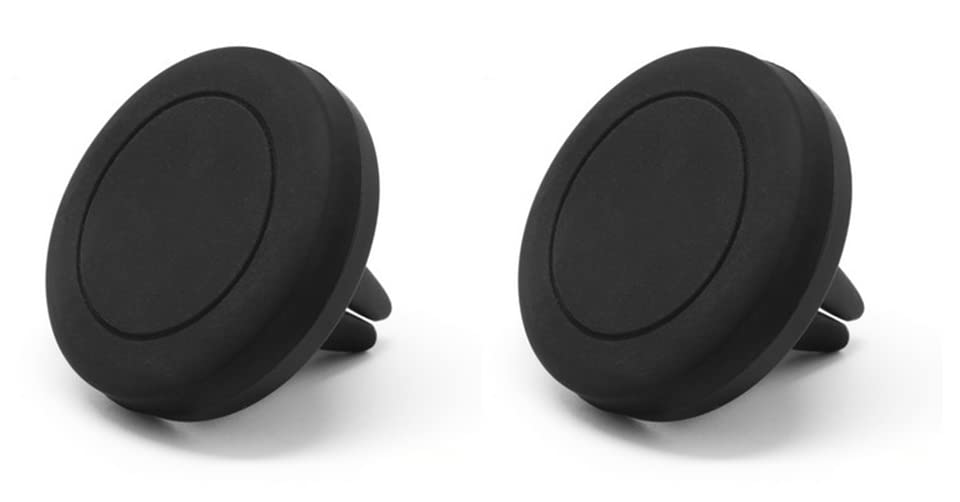 ITAL Magnetic Mobile Phone Holder for Car/Air Grille Adapter and Magnet Holder (Pack of 2 Holders)