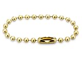 4.5" Solid Brass Beaded Ball Chains with Connectors, Bead Size #6 Tag Chains (100 Pack) Made in USA