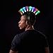 Fun Central LED Light Up Fiber Optic Mohawk Wig Headband for Women & Men