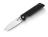 QSP Knife PARROT QS102-A, 440C Steel Blade with Dual Thumb Stubs,G10 Handle with Reversible Right/Left Pocket Clip, Pocket knife for women and men
