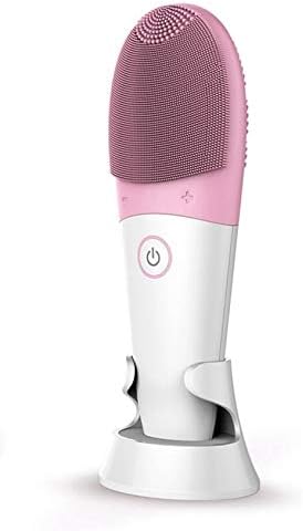 Sonic Electric Silicone Facial Cleansing Brush with Hot Therapy for Dark Circle Remover Anti-Aging Exfoliating Blackhead Waterproof Wireless Charger
