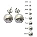 14k White Gold Ball Earrings Children/Adult Size 2, 3, 4, 5, 6, 7, 8 MM