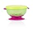 Nuby Stackable Suction Bowl with Lid (Pack of 3, Multi-Coloured)