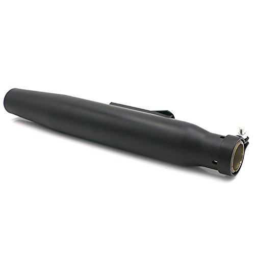 Vintage Motorcycle Slip On Tapered Exhaust Pipe Muffler For Harley Bobber Chopper Cafe Racer 435mm (black)