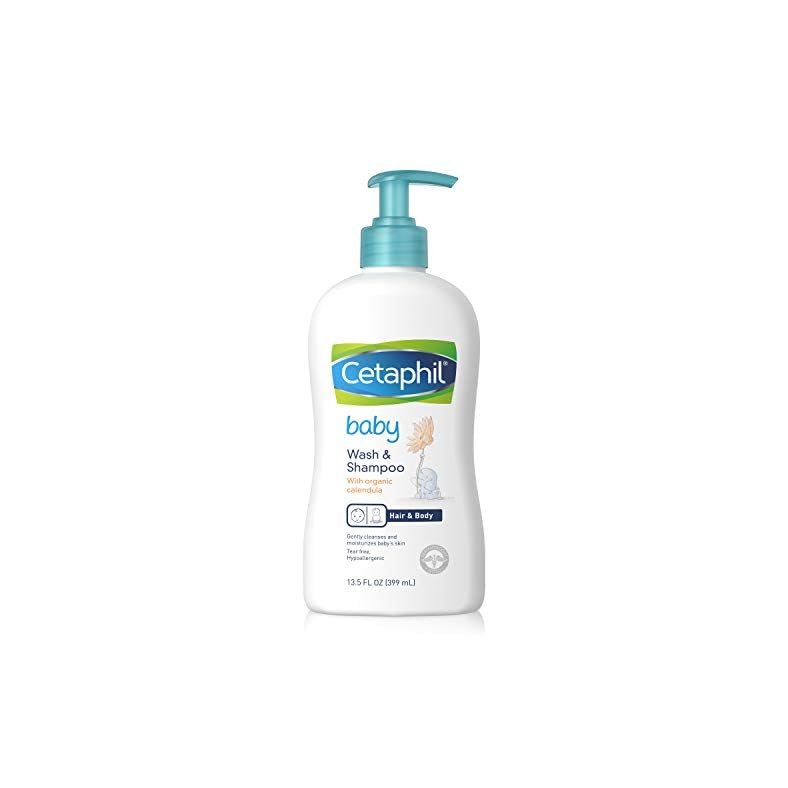 Cetaphil Baby Wash & Shampoo with Organic Calendula,Tear Free, Paraben, Colorant and Mineral Oil Free, 13.5 Fl. Oz…