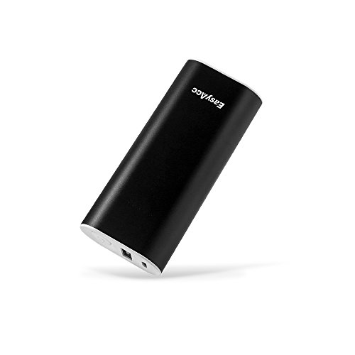 EasyAcc Metal 6400mAh (2.4A Output & 2A Input) Mini Portable Power Bank External Battery Pack Portable Charger for iPhone Samsung Smartphones - Black EasyAcc Metal 6400mAh (2.4A Output & 2A Input) Mini Portable Power Bank External Battery Pack Portable Charger for iPhone Samsung Smartphones - Black