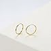 Carleen 14K Yellow Gold Plated 925 Sterling Silver Mini Tiny Thin Small Dainty Endless Cartilage Sleeper Hoop Earrings for Women Girls (15mm)