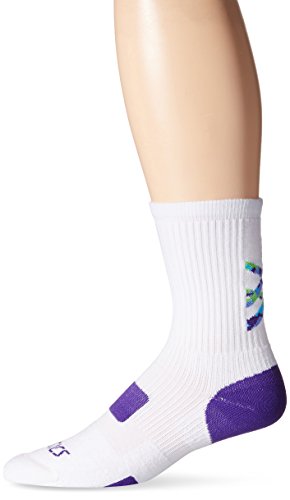 ASICS Flashpoint Sock, White/Purple, Medium