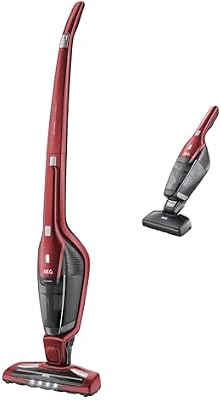 CX7-2-45AN Aspiradora Sin Cable, Autonomía de 45 min, 18 V, 2 Velocidades, Cepillo 180º con LED, Aspiradora de Mano Especial Mascotas, Depósito de 0,5 L, Rojo