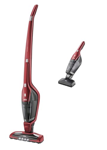 CX7-2-45AN Aspiradora Sin Cable, Autonomía de 45 min, 18 V, 2 Velocidades, Cepillo 180º con LED, Aspiradora de Mano Especial Mascotas, Depósito de 0,5 L, Rojo